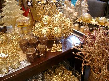 decoracion navidad en dorado